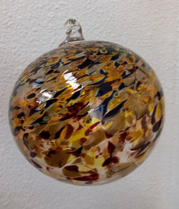 Handcrafted  Amber Glass Ornament