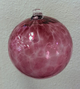 Handcrafted  Dark Pink Glass Ornament